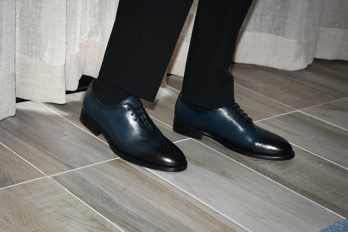 Capello - Zapato oxford azul welt